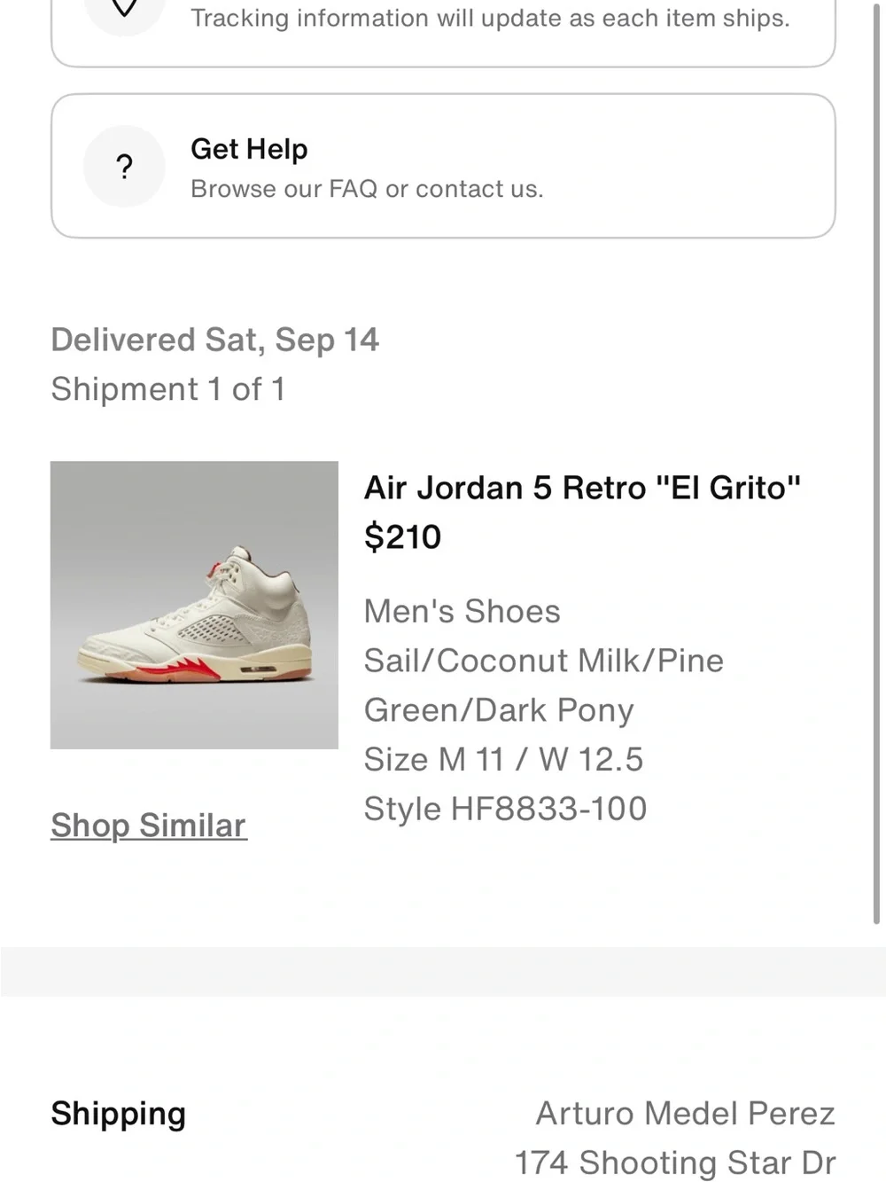 Jordan 5 Retro “El Grito”